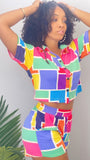 Bad Gal | Color Block Short Set