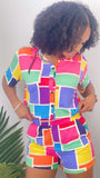 Bad Gal | Color Block Short Set